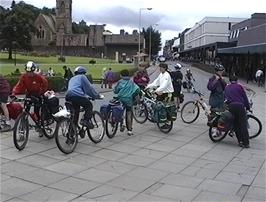 The group assembled in Fort William - snapshot taken from a section of surviving master camcorder footage
